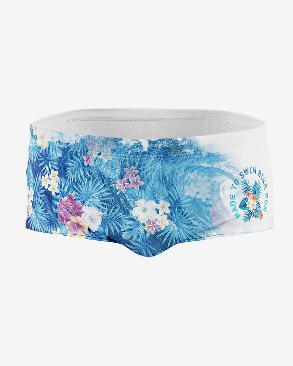 Maillot de bain Otso Swim Bike Run Wave bleu clair blanc - M