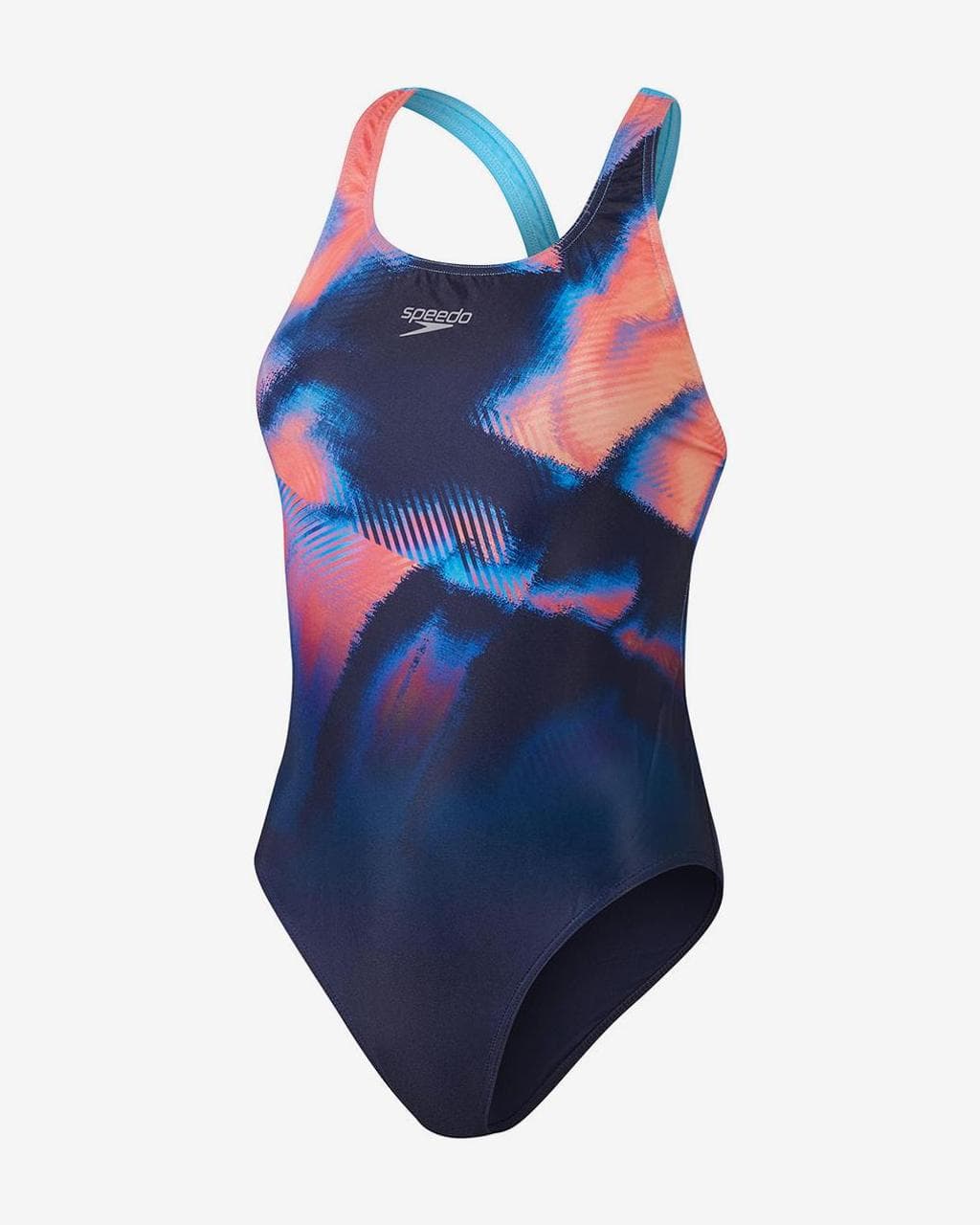 Maillot de bain Speedo Placement Digital Powerback One Piece bleu marine rose femme - 28