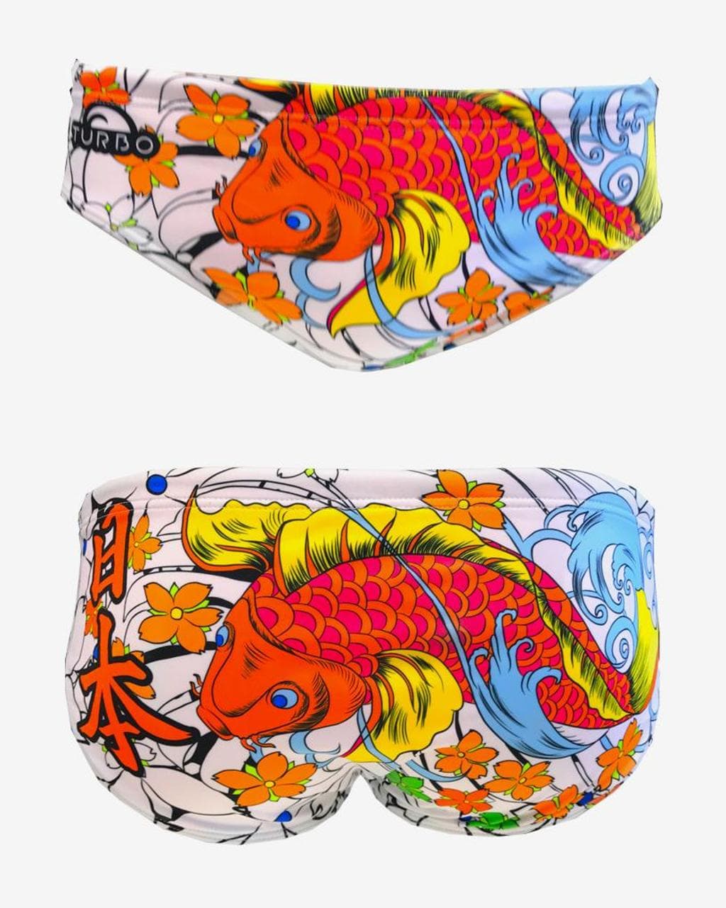 Maillot de bain de waterpolo Turbo Japan Vibes blanc - S